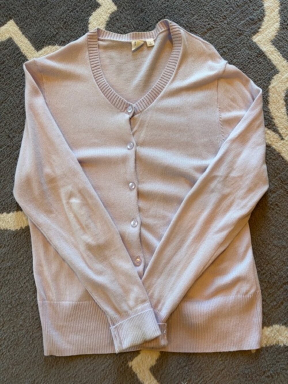 Gap Lightweight Lavender Cardigan, Size Large
